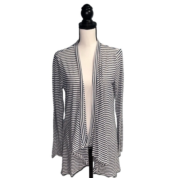 She + Sky Sweaters - *She + sky- striped cardigan